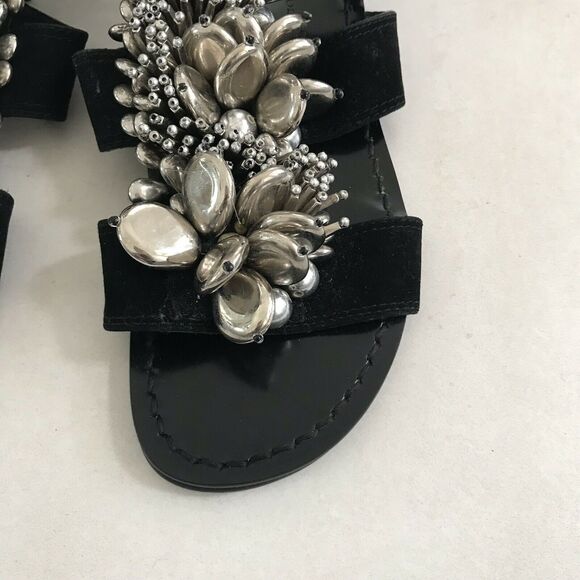 Suecomma Bonnie Suede Strappy Flat Sandals FLAW - Picture 6 of 10